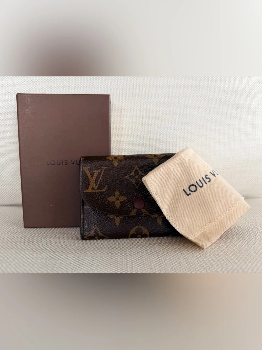 LOUIS VUITTON Rosalie Coin Purse Monogram Fuchsia M41939 Full Set